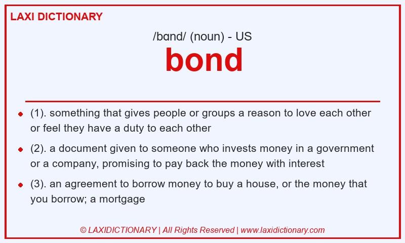 Definition bond in American English