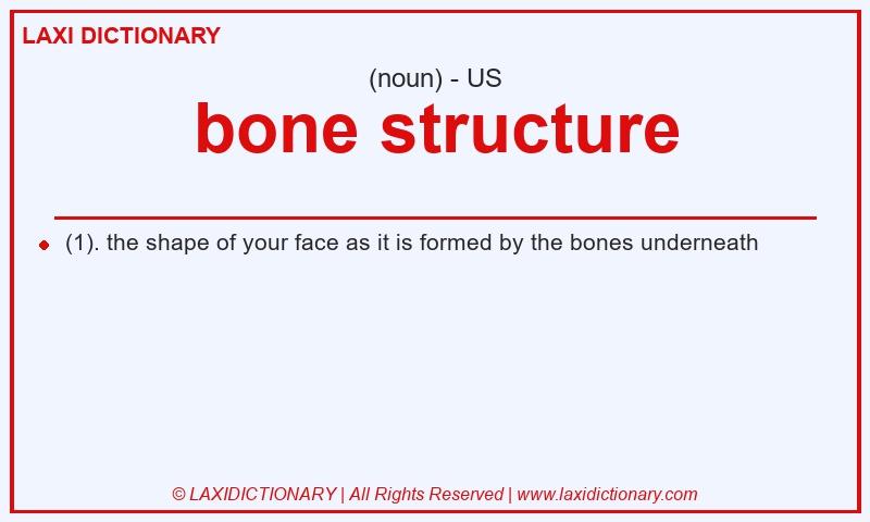 Definition bone structure in American English