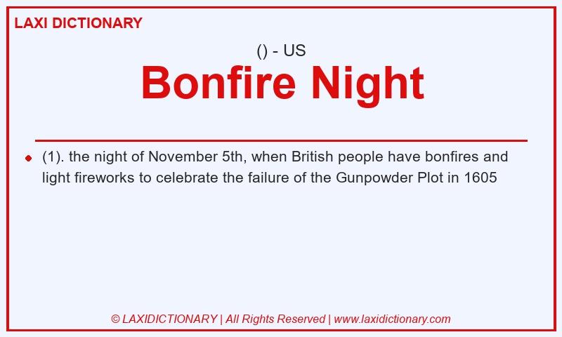 Definition Bonfire Night in American English