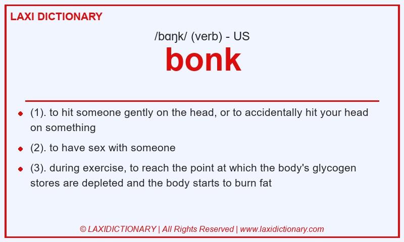 Definition bonk in American English