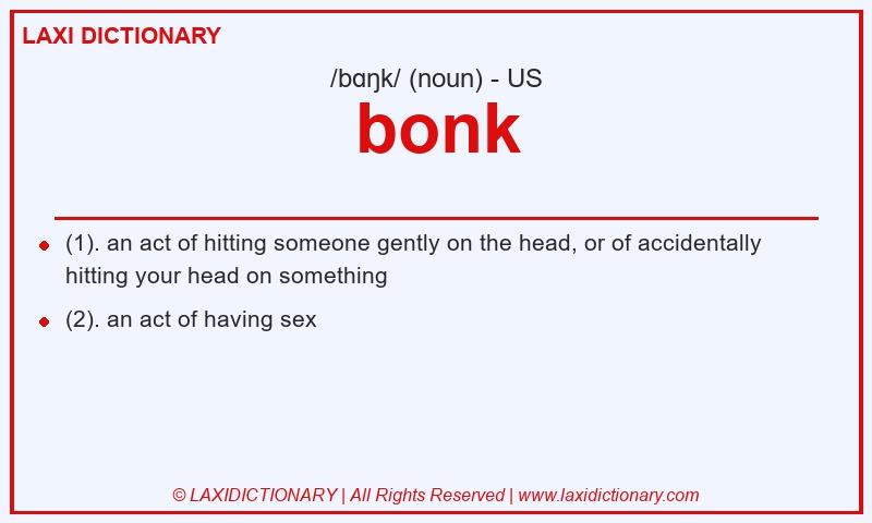 Definition bonk in American English