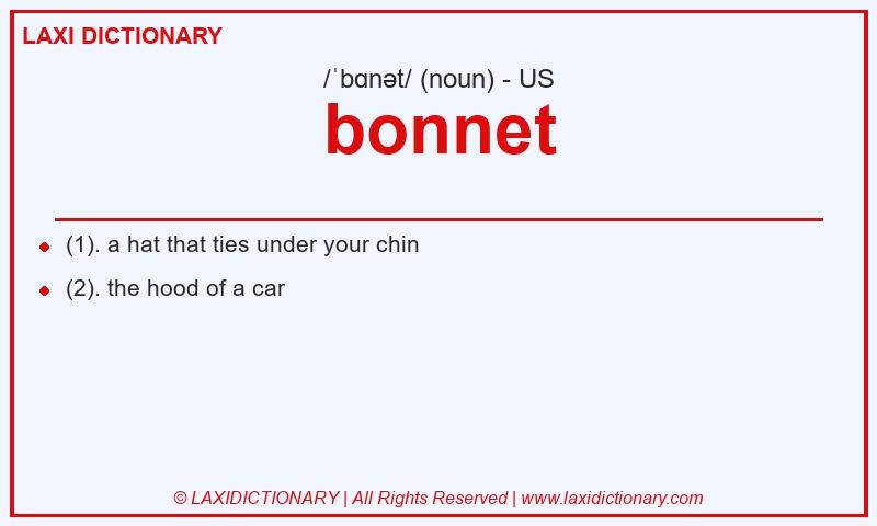 Definition bonnet in American English
