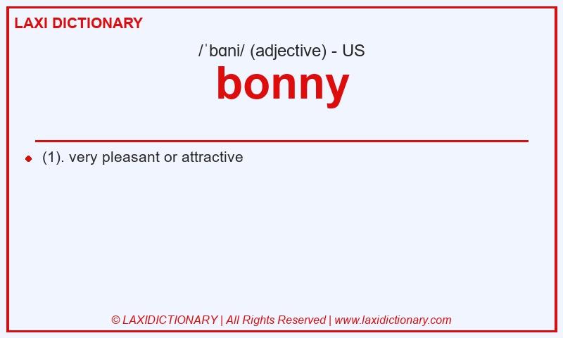 Definition bonny in American English