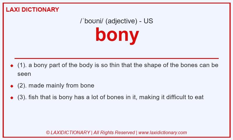 Definition bony in American English