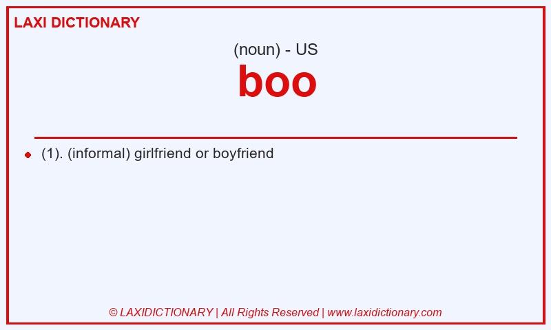Definition boo in American English