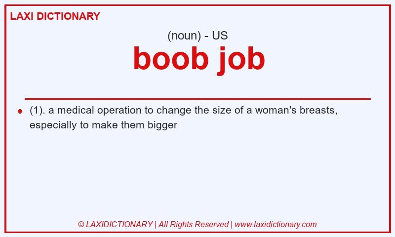 Definition boob job in American English