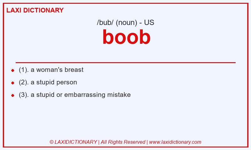 Definition boob in American English