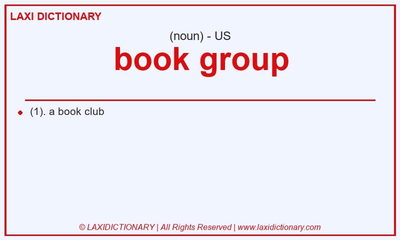 Definition book group in American English