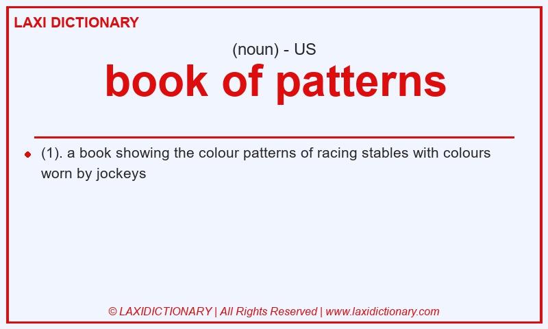 Definition book of patterns in American English
