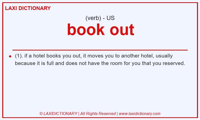 Definition book out in American English