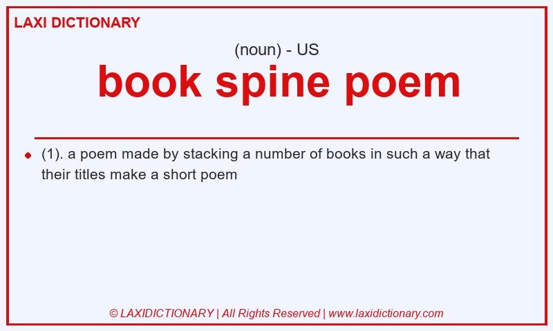 Definition book spine poem in American English