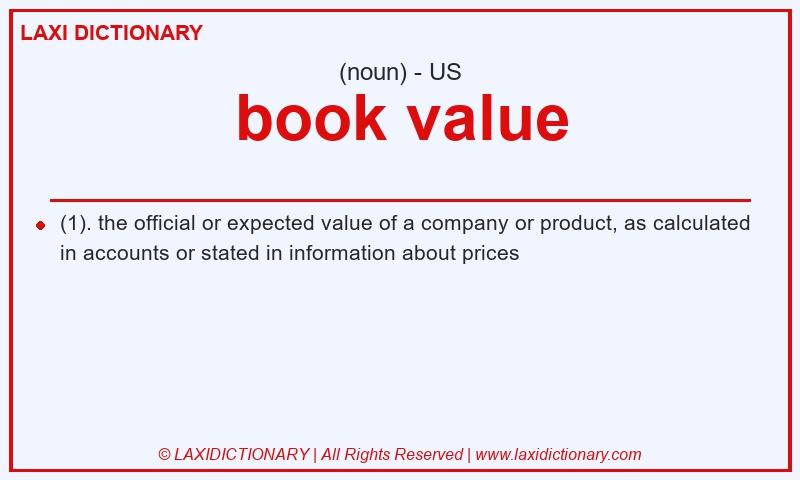 Definition book value in American English