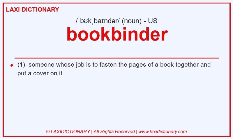 Definition bookbinder in American English