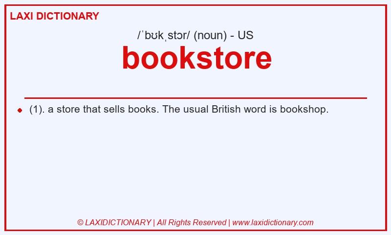 Definition bookstore in American English