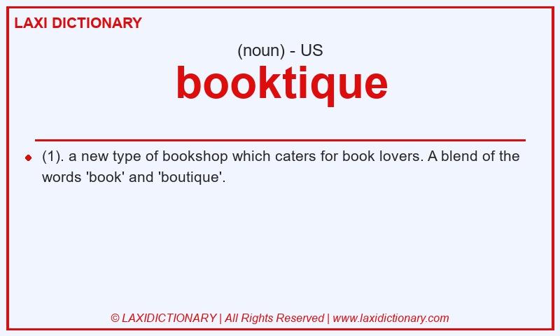Definition booktique in American English