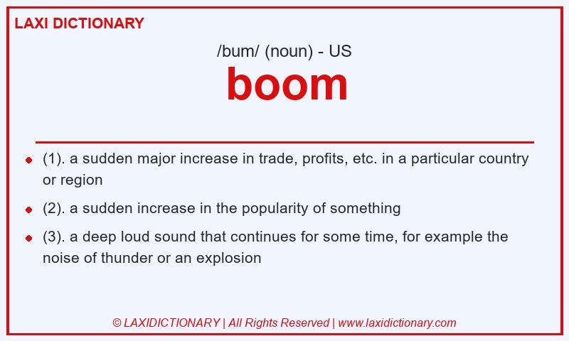 Definition boom in American English