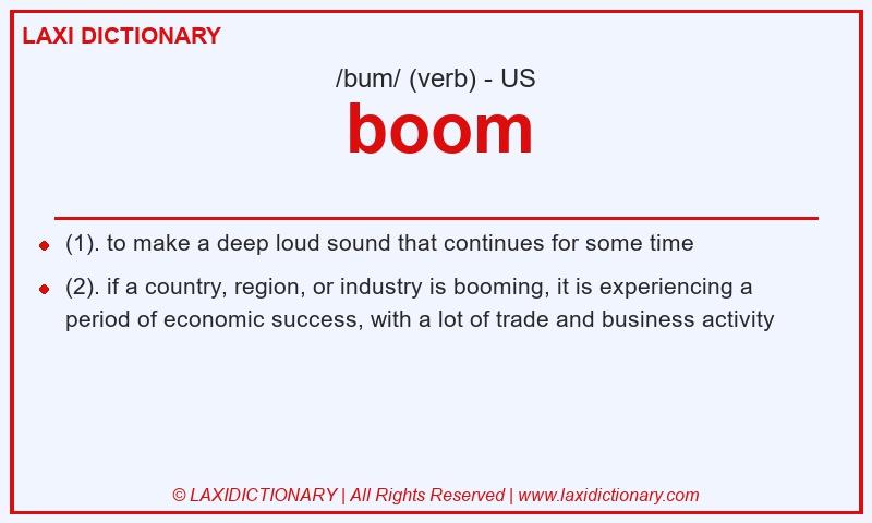 Definition boom in American English