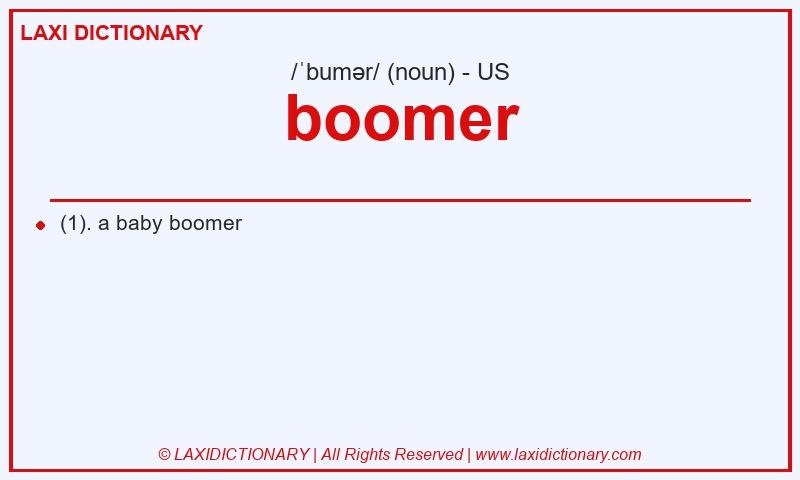 Definition boomer in American English