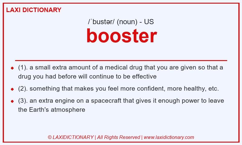 Definition booster in American English