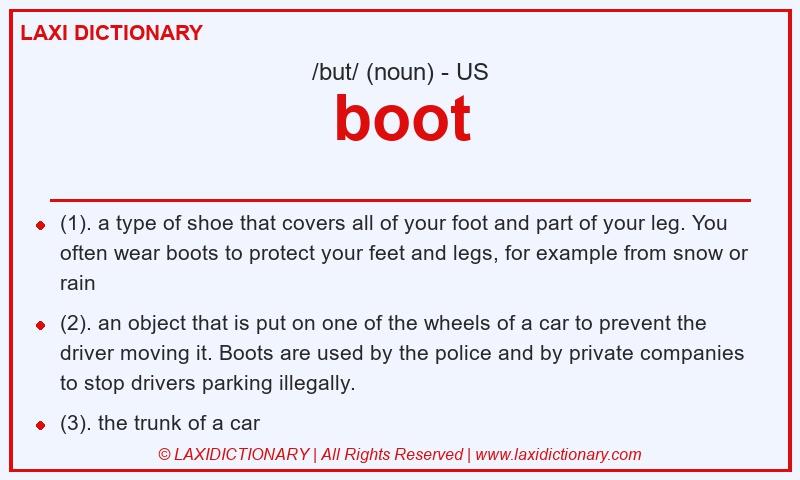 Definition boot in American English