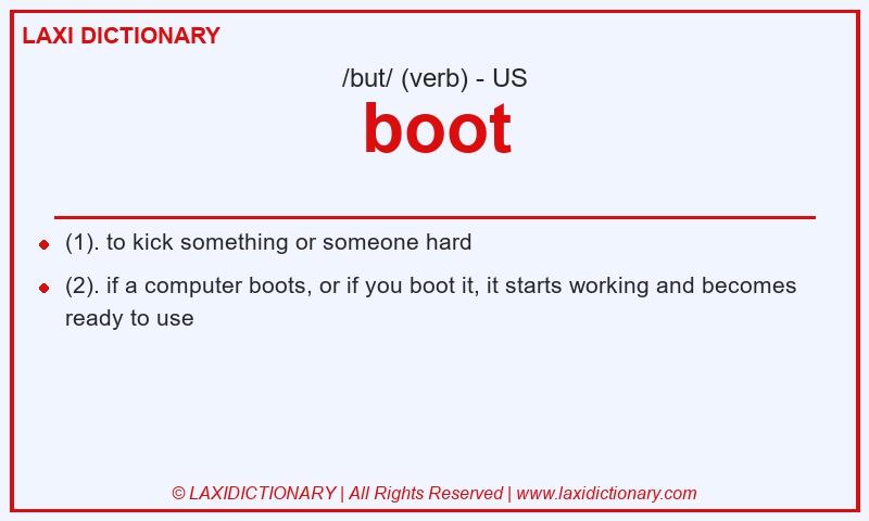 Definition boot in American English