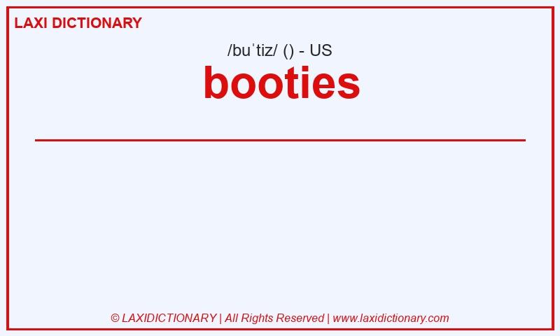 Definition booties in American English