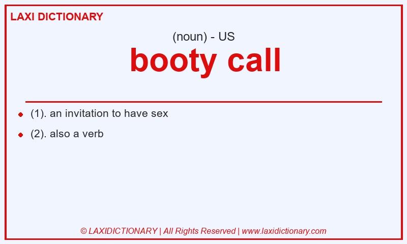 Definition booty call in American English