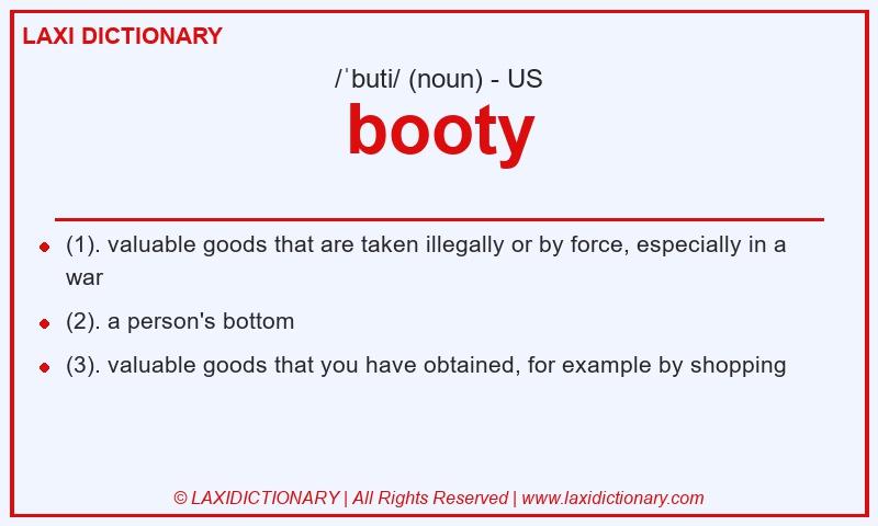 Definition booty in American English