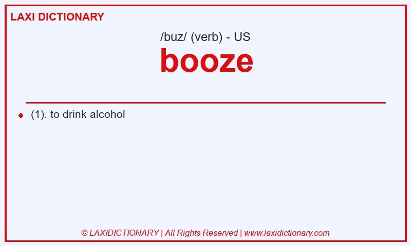 Definition booze in American English