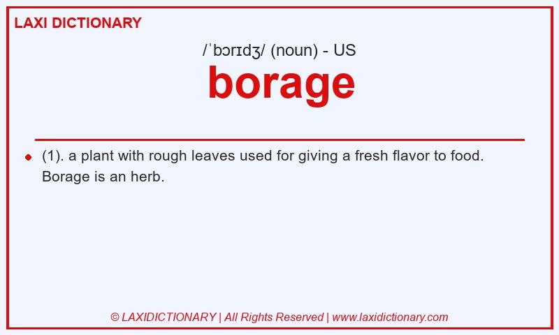 Definition borage in American English