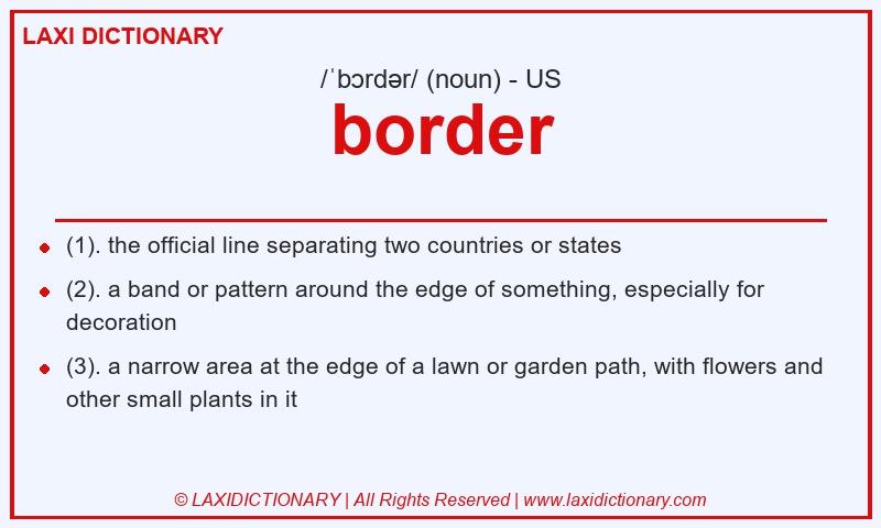 Definition border in American English