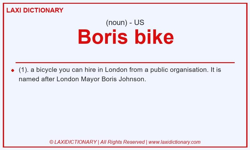 Definition Boris bike in American English