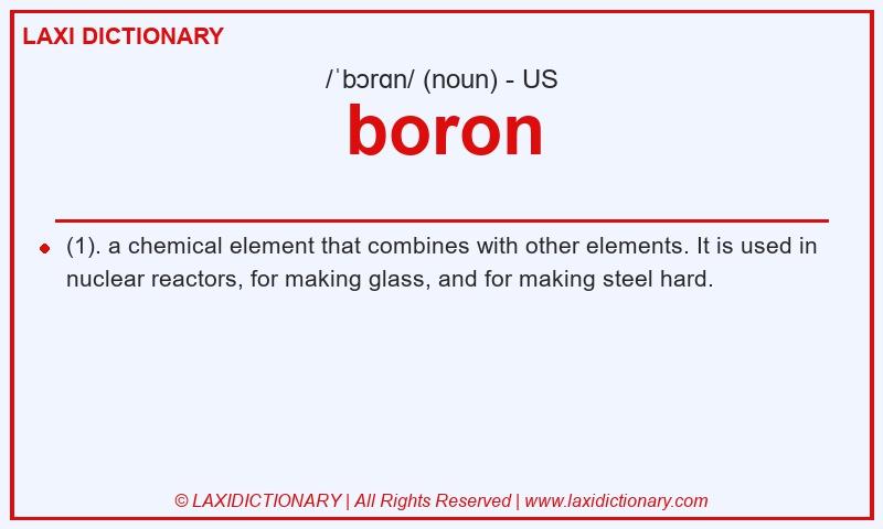 Definition boron in American English