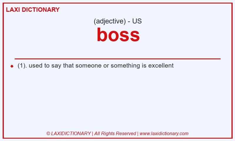 Definition boss in American English
