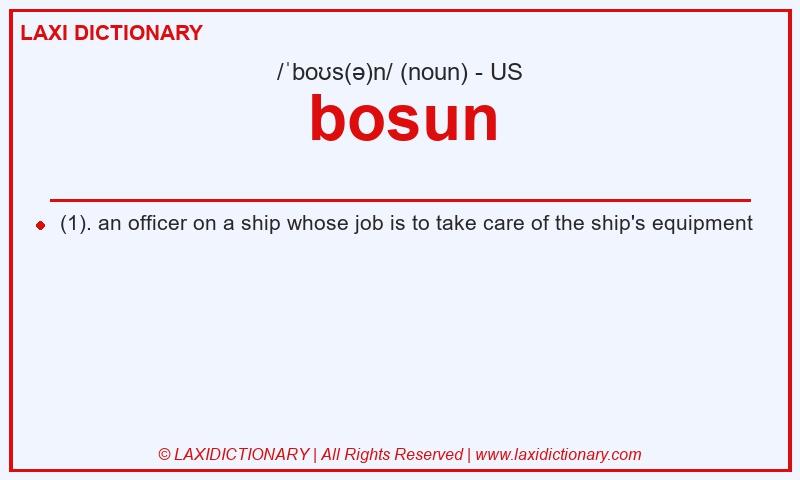 Definition bosun in American English