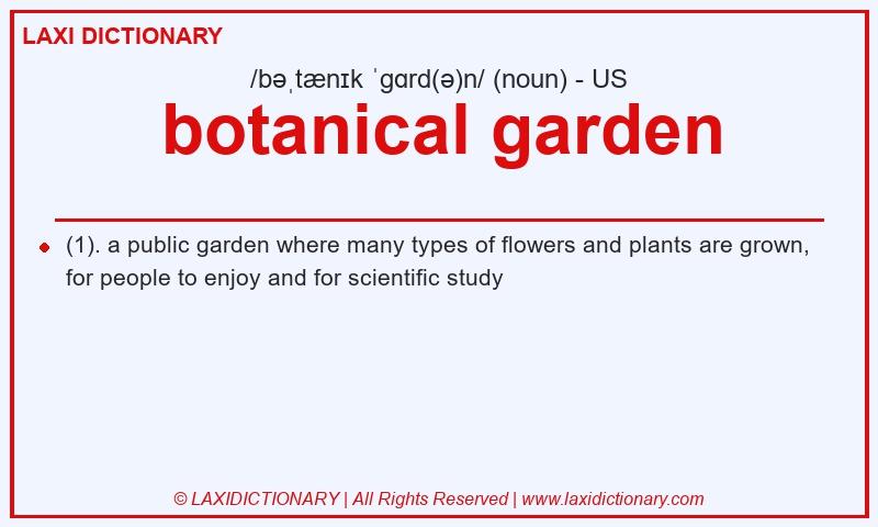Definition botanical garden in American English