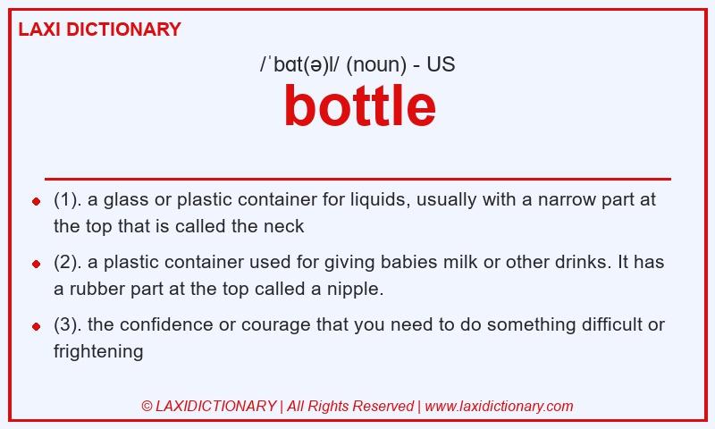 Definition bottle in American English