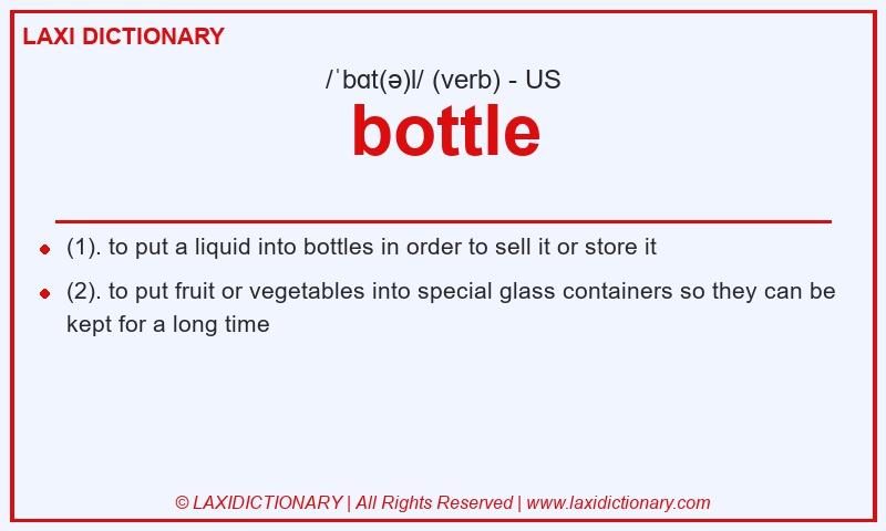 Definition bottle in American English