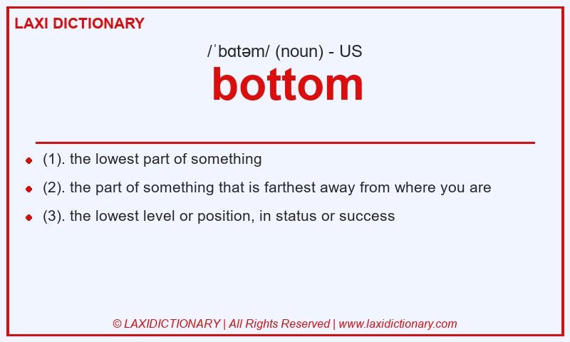 Definition bottom in American English