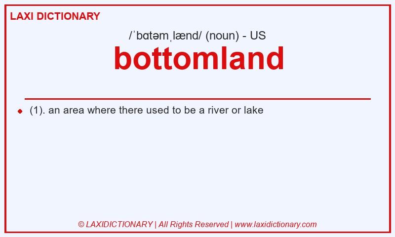 Definition bottomland in American English