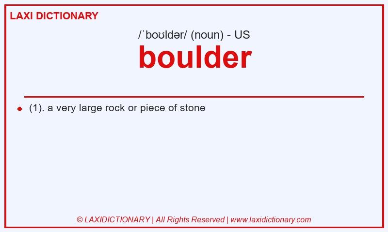 Definition boulder in American English