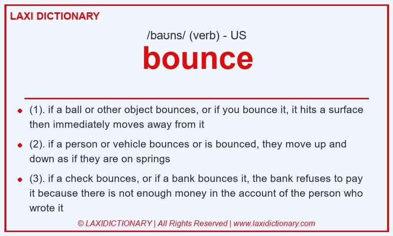 Definition bounce in American English