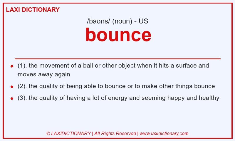 Definition bounce in American English