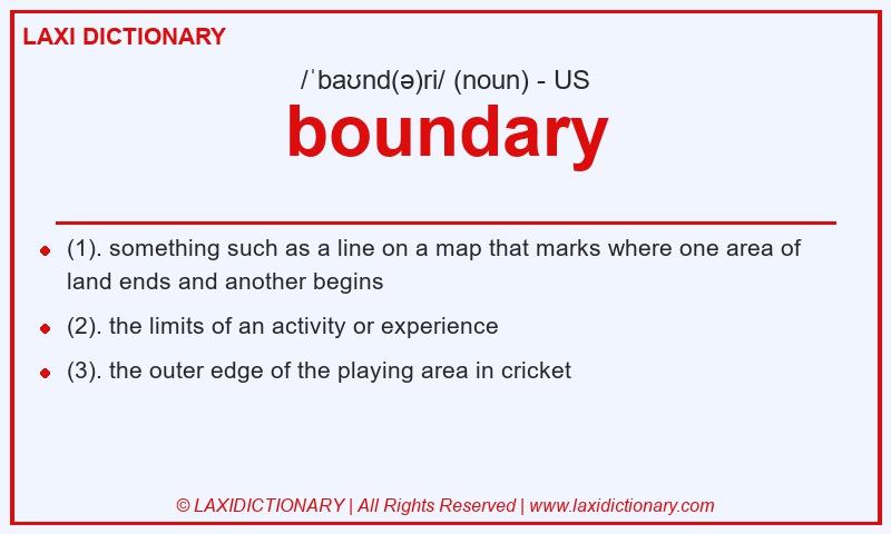 Definition boundary in American English