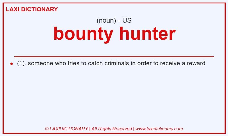 Definition bounty hunter in American English