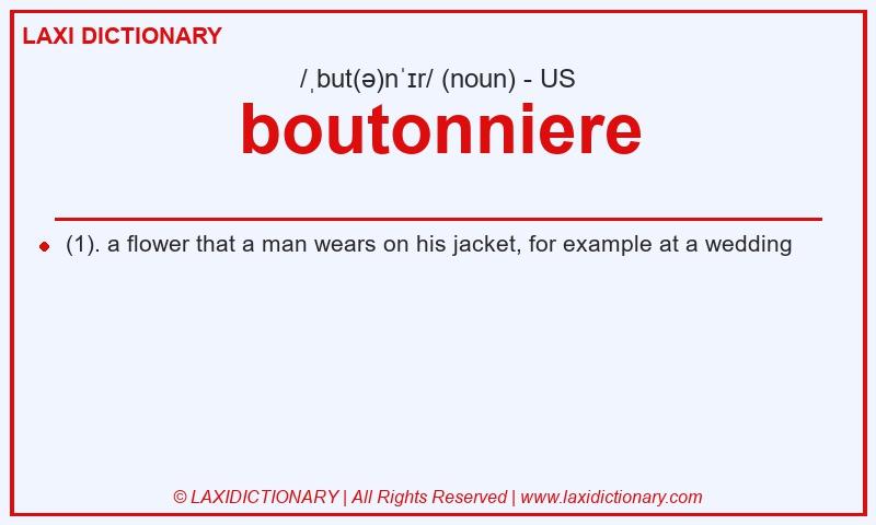 Definition boutonniere in American English