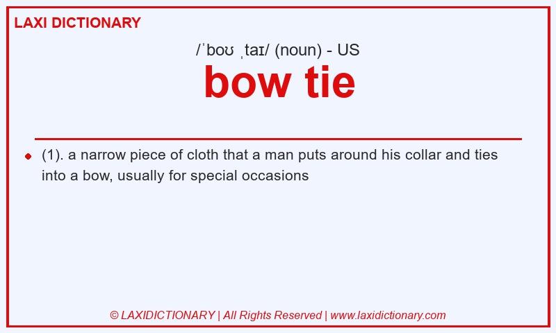 Definition bow tie in American English