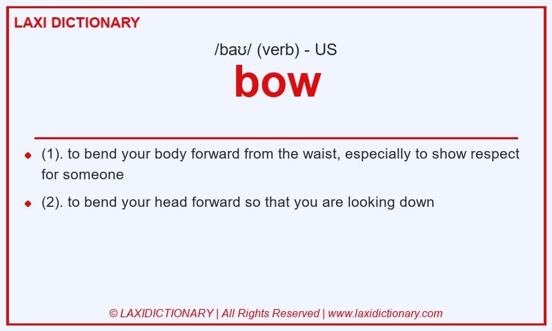 Definition bow in American English