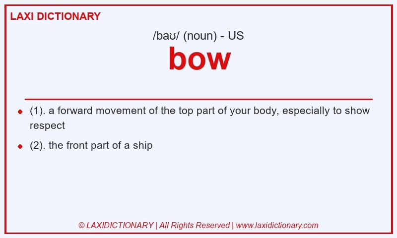 Definition bow in American English