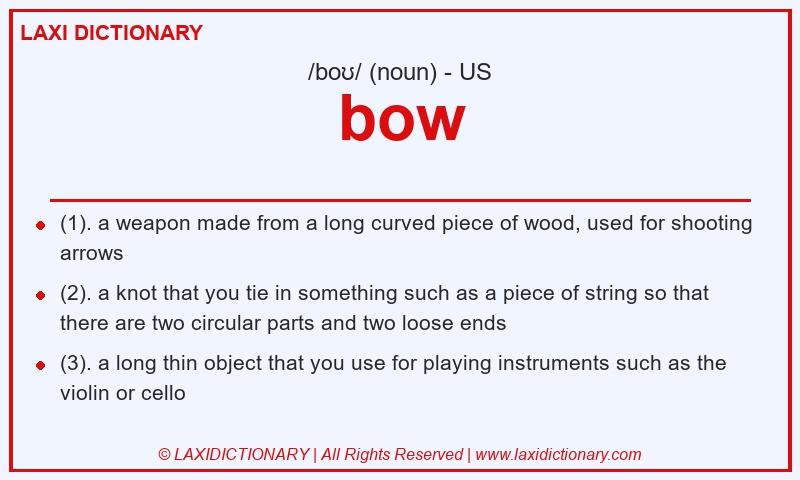 Definition bow in American English